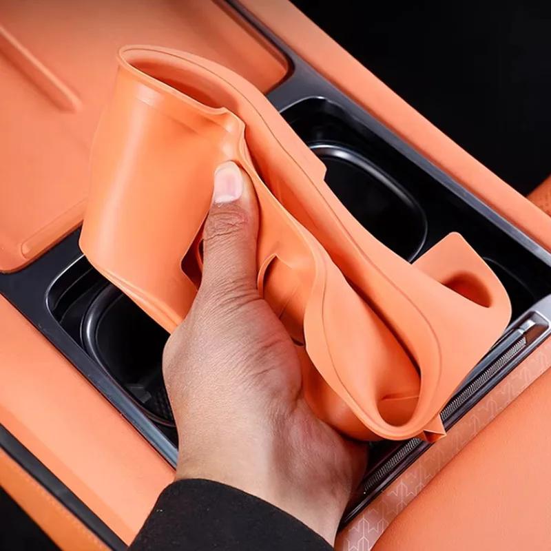 For 2026 Zeekr 7x Water Cup Mat Central Control Water Cup Holder Anti-Slip Mat Wireless Charging Silicone Mat Pad For ZEEKR 7X