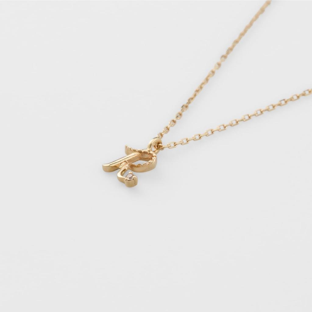 Initial diamond necklace [Agate] <WEB limited> R/K10