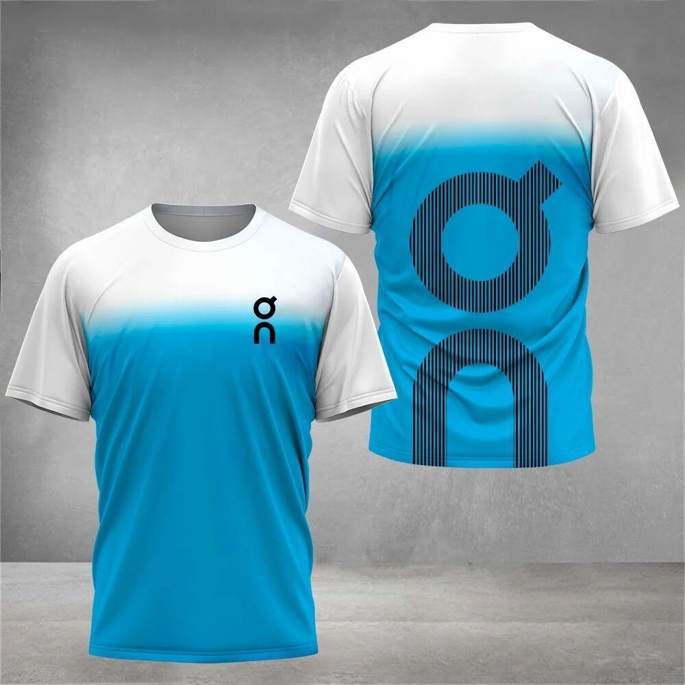 Summer Round Neck 3D Print Top Outdoor Fitness Sportswear Fashionable Casual Quick-drying Short Sleeved Men's T-shirts