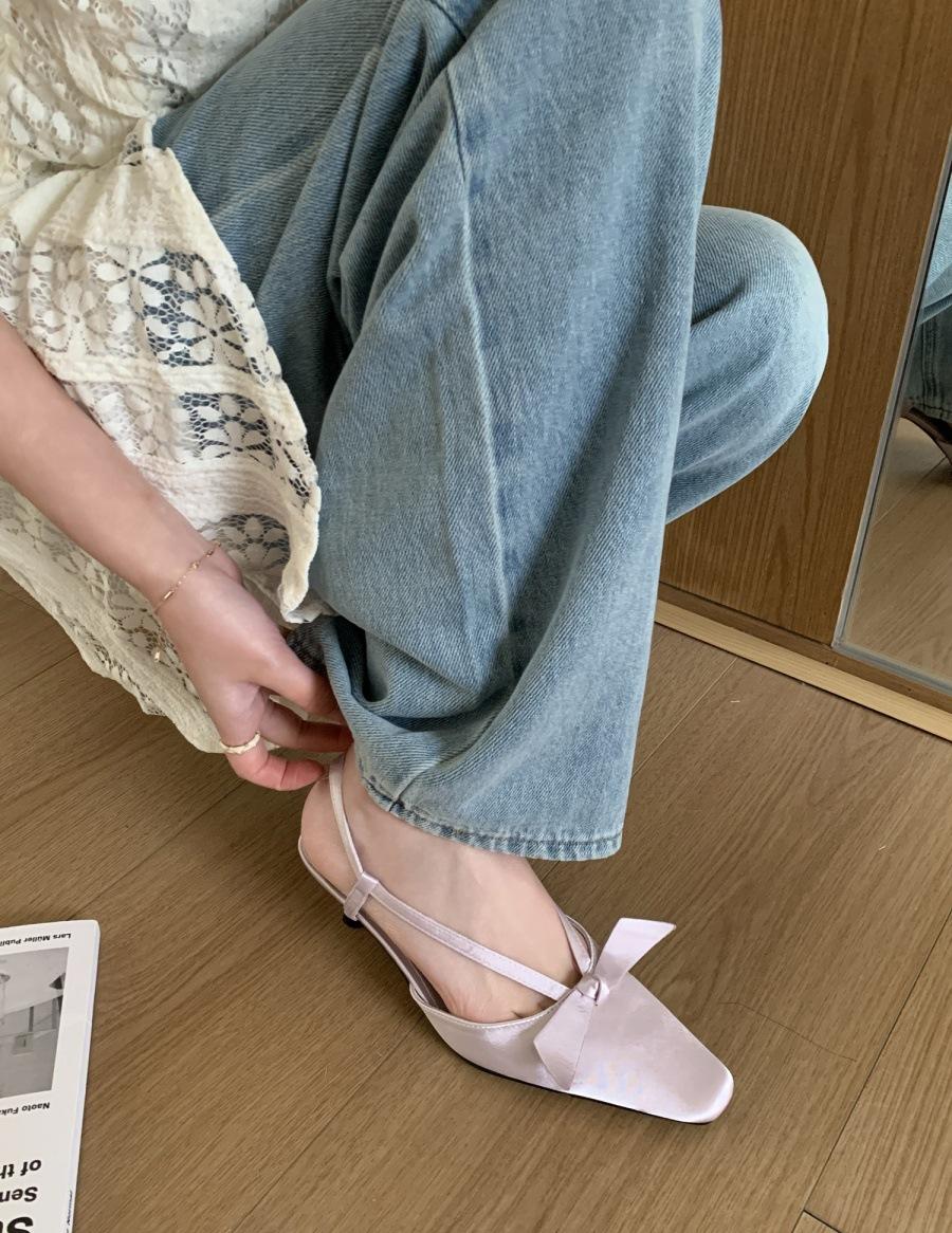 

2025 весна новый острый носок тонкий каблук высокий каблук темперамент тонкий французская мода сексуальная красота абсолютно сумка голова с женской обувью 39 фиолетовый