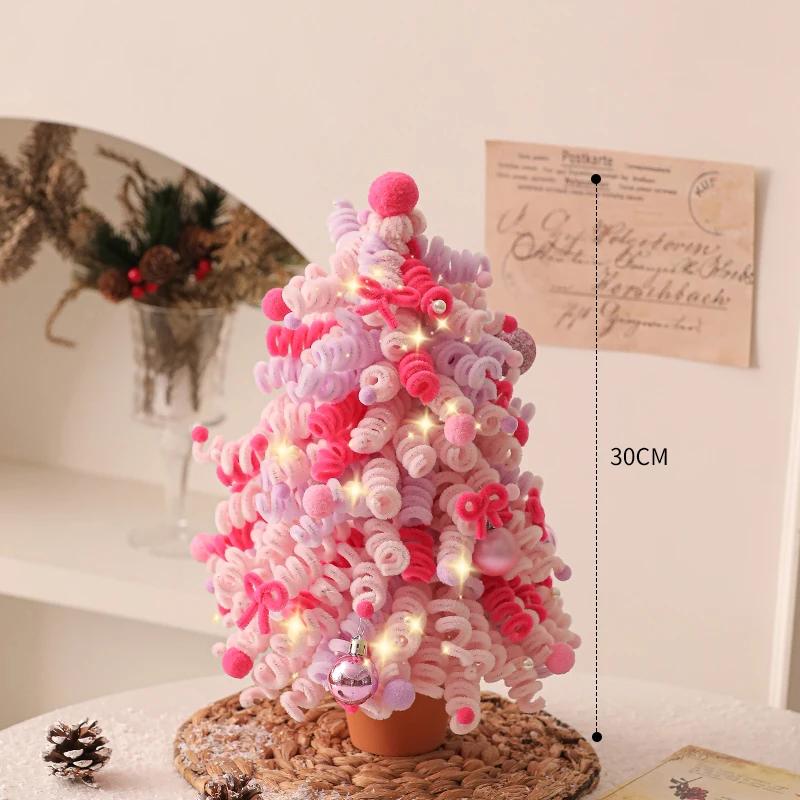 

New Christmas Tree Artificial Plants Handicraft Christmas Tree Home Party Decoration Desktop Ornament Creative Tree Decoration 1pcs