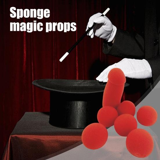 Small Sponge Brother Magic Tricks Red Sponge Balls Kit Funny Stage Prop