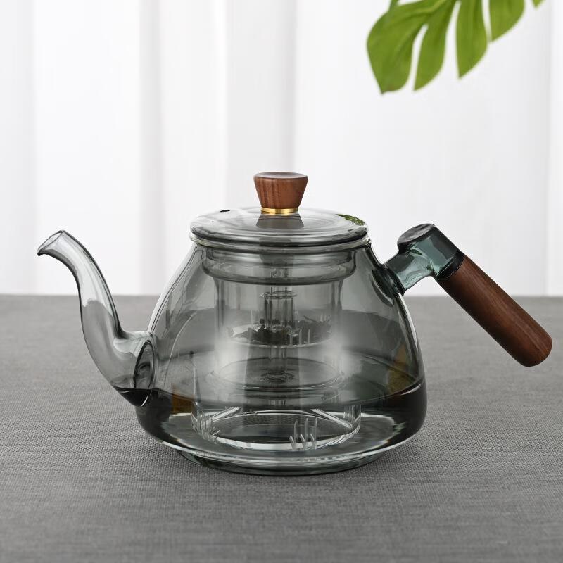 

Chaxun Handmade High Borosilicate Glass Teapot with Walnut Handle