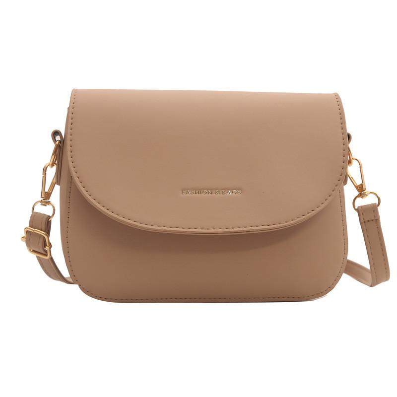 Trendy Candy-colored Saddle Bag In White Khaki Pink Green Brown Black