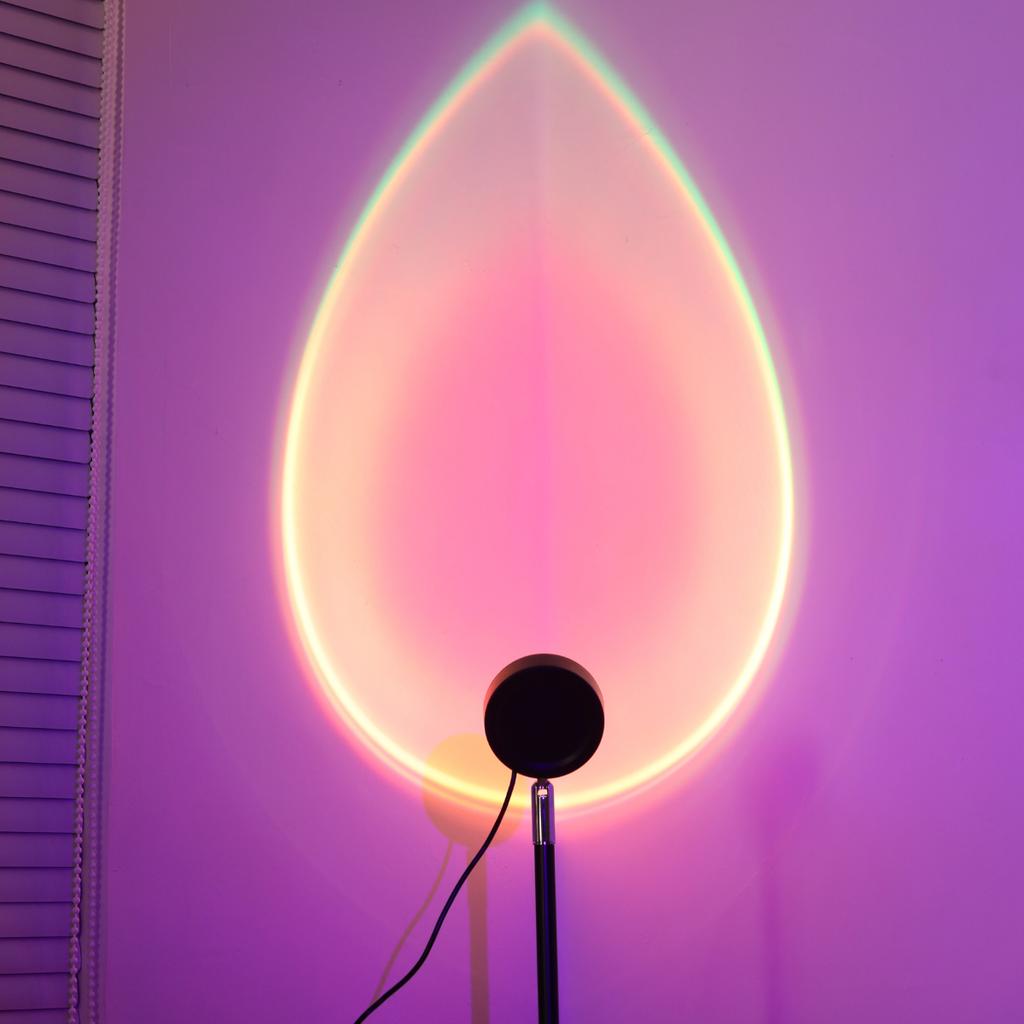 1pc 16 color LED sunset projection light, remote control, USB power supply, bedroom, party, decorative night light