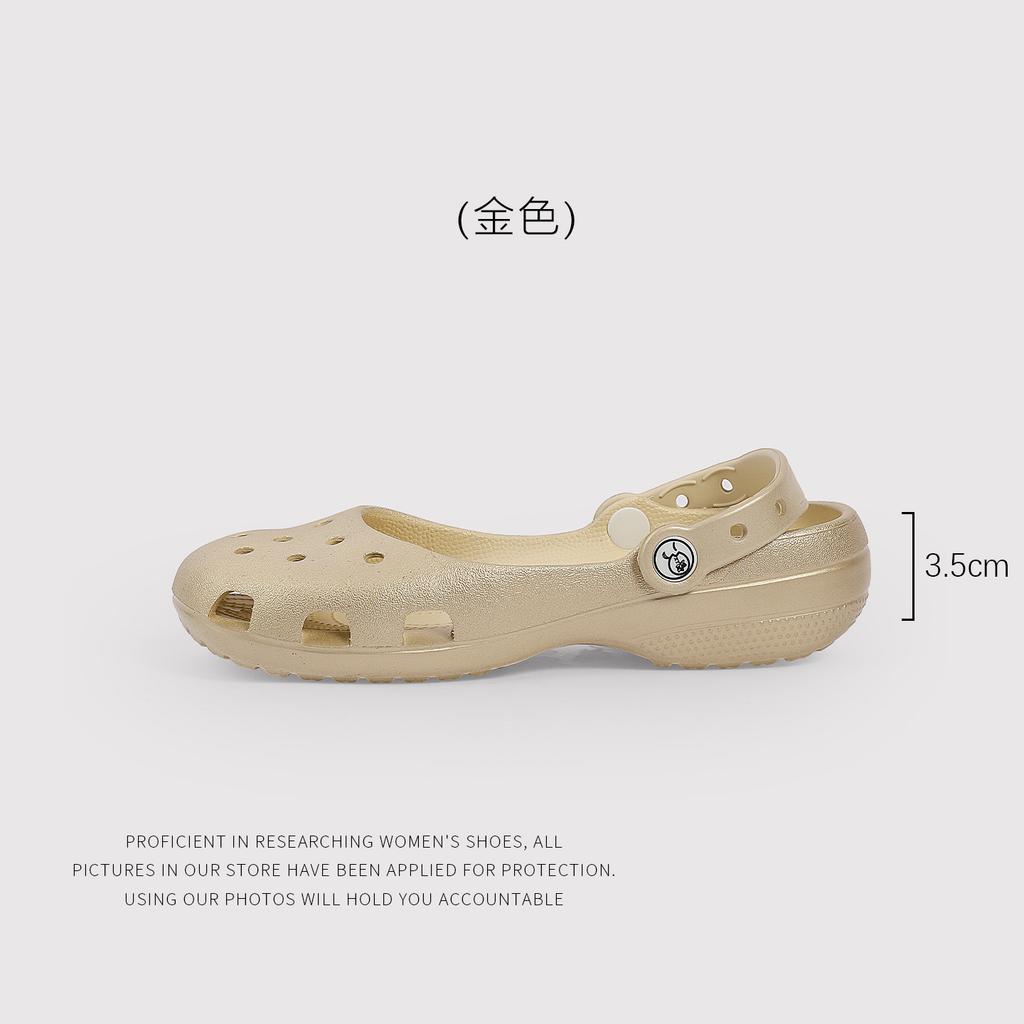 Scarpe con Fori da Balletto Donna Estate Spiaggia Antiscivolo Traspiranti Usura Esterna Leggere Sandali da Infermiera Fabbrica