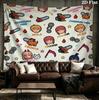 Chainsaw Man Wall Tapestry Aesthetic Wall Hanging Printed Fabric Blanket Decorative Tapestries For Bedroom Living Room Home Decor