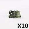 MOC Military Figures Accessories Building Blocks Helmet Night Vision Vest Knee Pads Tactical Belt Protective Mask Toys Kids J068