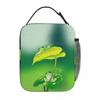 Sac à lunch isotherme Design Grenouille Mignonne sous Feuille Pluie pour Enfants École Glacière Boîte Thermique Alimentaire Sac fourre-tout Boîtes à lunch portables Contenant