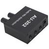 Mini Audio Distribution Mixer 2 in 2 Out Stereo Magnifier Distributor with Power Adapter 100‑240V EU Plug