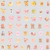 50 Cute Little Bear Doodle Stickers Suitcase Laptop Mobile Phone Waterproof Decorative Stickers Cartoon Animal Stickers