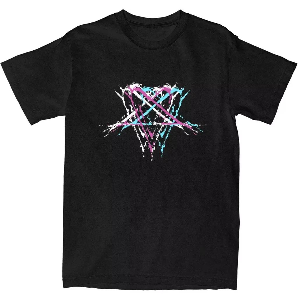 Him Band Ville Valo Heartagram Love Metal T-Shirt Summer Streetwear T-Shirts Trending Tshirt for Women Short-Sleeved Tees