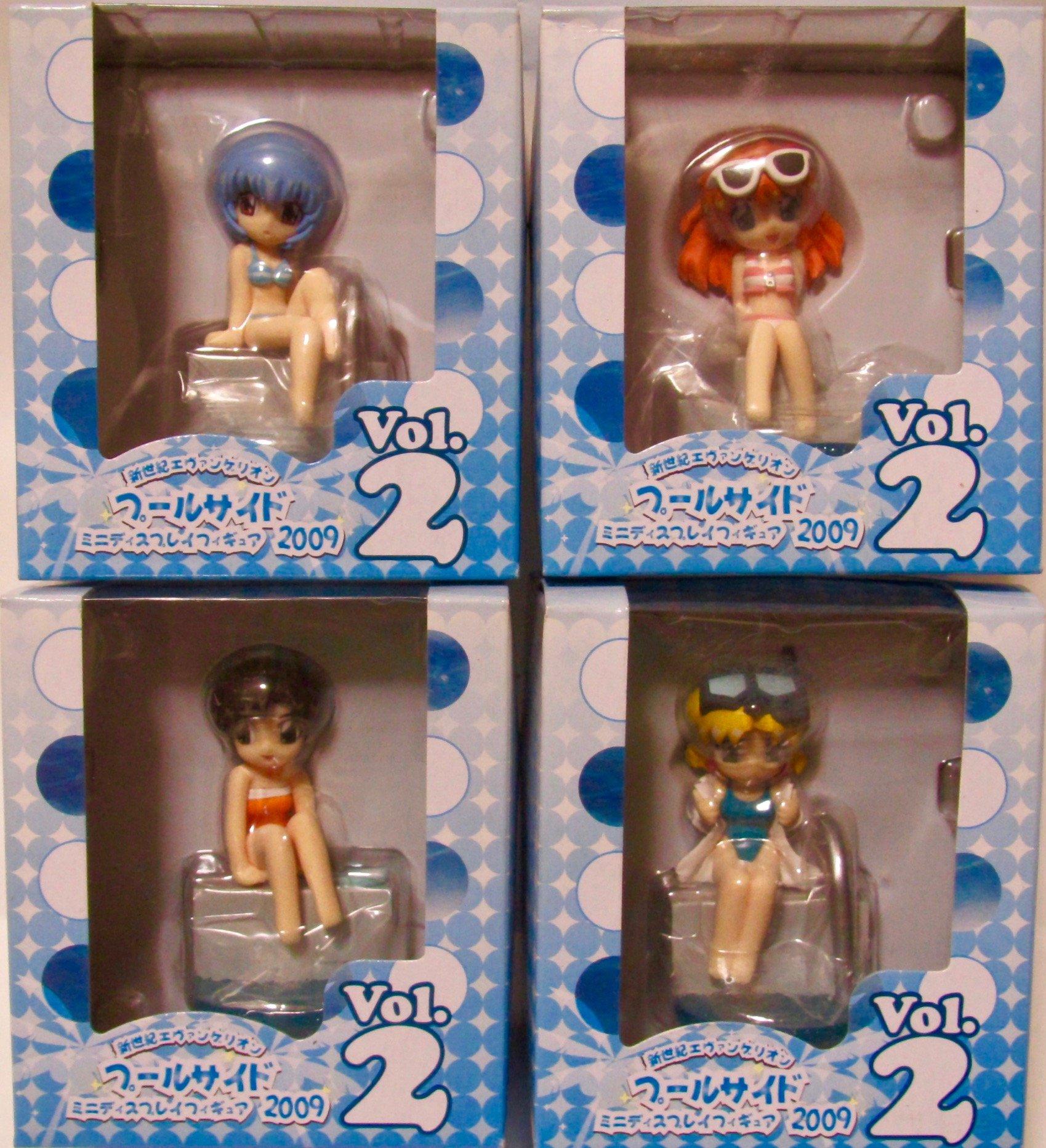 

Neon Genesis Evangelion Poolside Mini Display Figure 2009 vol.2 All 4 types set
