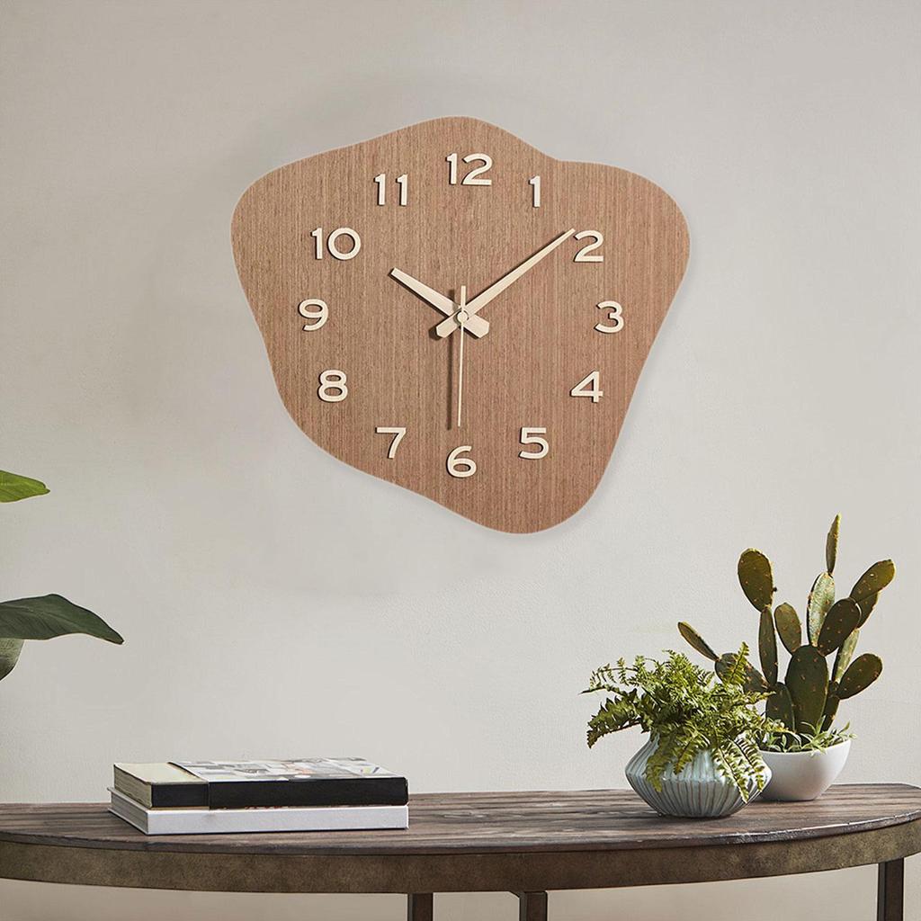 Wall Clock Minimalist Design Creative Home Decoration Silent Irregular Clock for Home Cafe Farmhouse Kitchen Bedroom Living Room