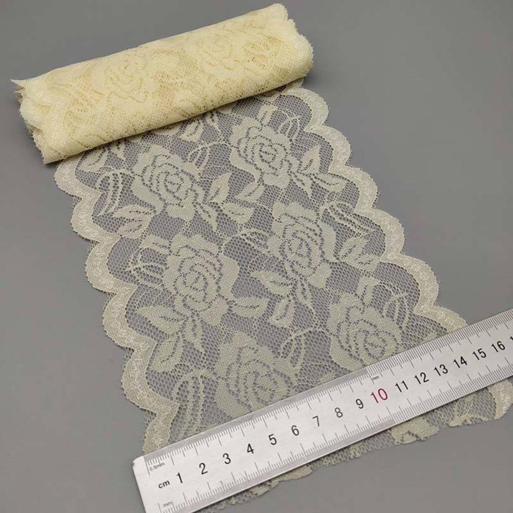 Clothes Lace Skirt Width 15cm Rose-shaped Lace Soft Elastic Accessories Curtains, Door Curtains DIY Apparel Sewing Supplies