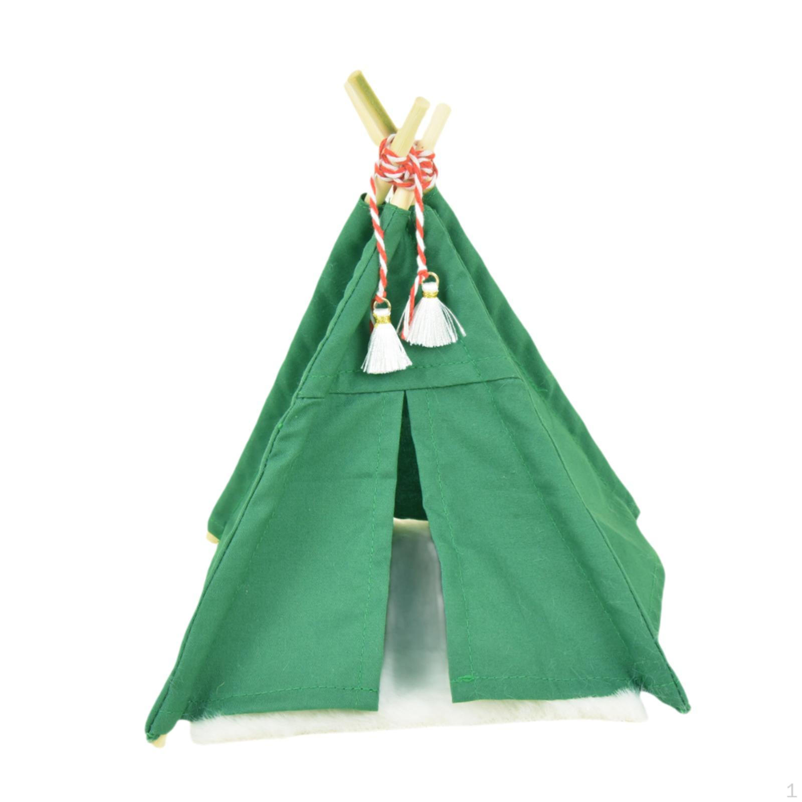 

1/12 Кукольный домик Миниатюрная палатка Мини Подарок на день рождения Аксессуары Креативный Green