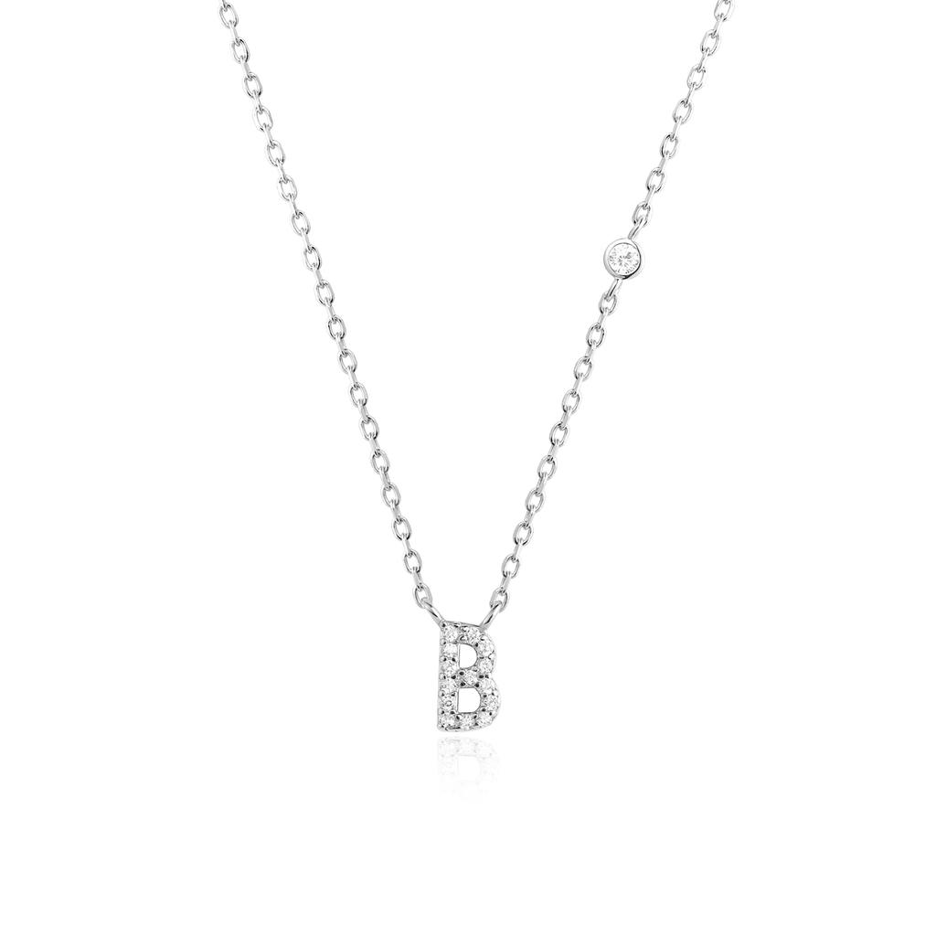 ANDYWEN 925 Silver Gold Small 26 Letters A- Z Zircon CZ Pendant Monogram Necklace Me Initial Alphabet M A Jewelry