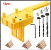ABS Plastic Handheld Woodworking Straight Hole Drilling Locator for Wood Board Connection