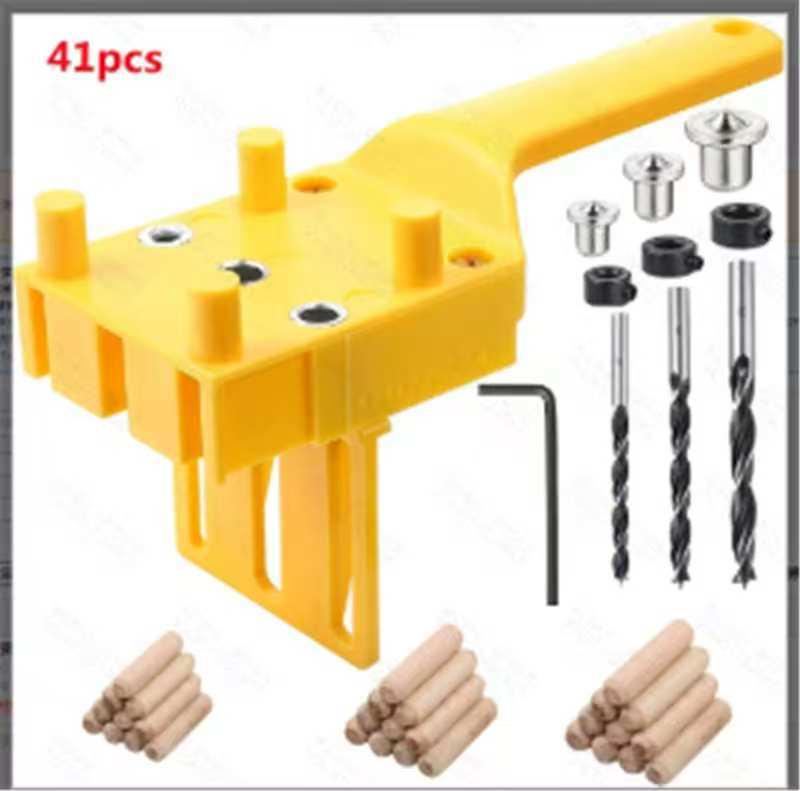 ABS Plastic Handheld Woodworking Straight Hole Drilling Locator for Wood Board Connection
