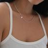 Another Layer Egg Ball Chain Necklace (silver925)(2color)