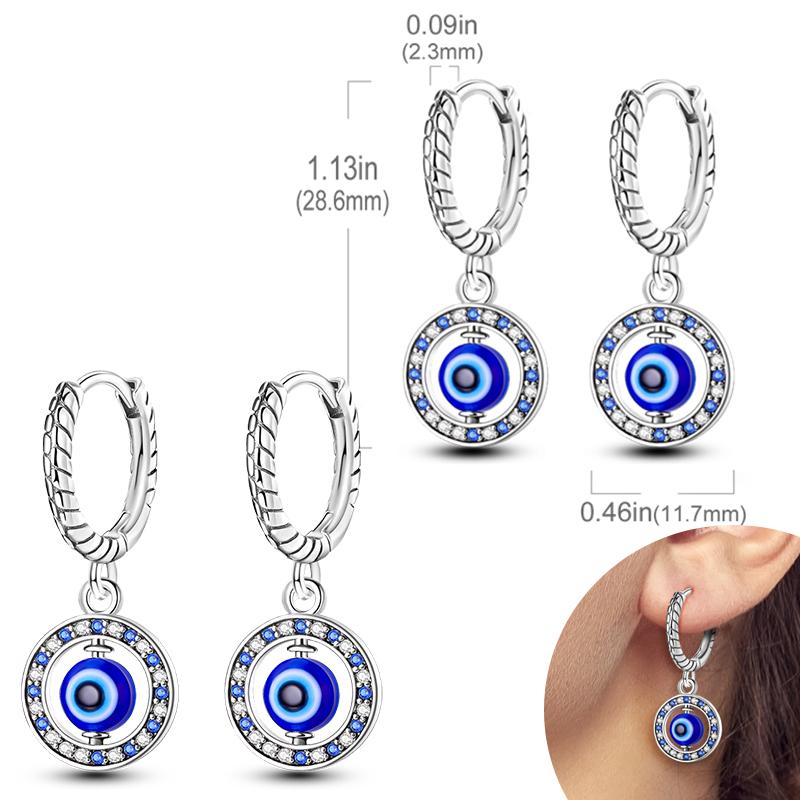 New Women Earrings Original 925 Silver Hoop Earrings Engagement Wedding Birthday Drop Earring Women Jewelry Gifts