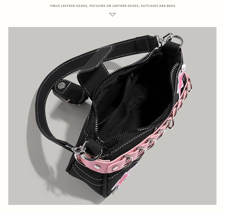 2025 Trendy Y2K Star Baguette Shoulder Bag: High-End Cool & Spicy Women's Underarm Bag