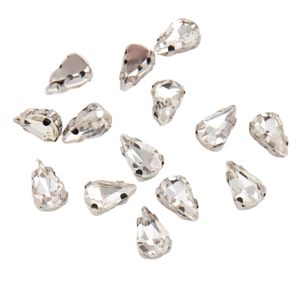 Weichen Tip Water Drop Glass Claw Diamond White K Steel Claw Crystal Hand Seam Diamond Diy Jewelry Clothing Accessories Wedding Dress