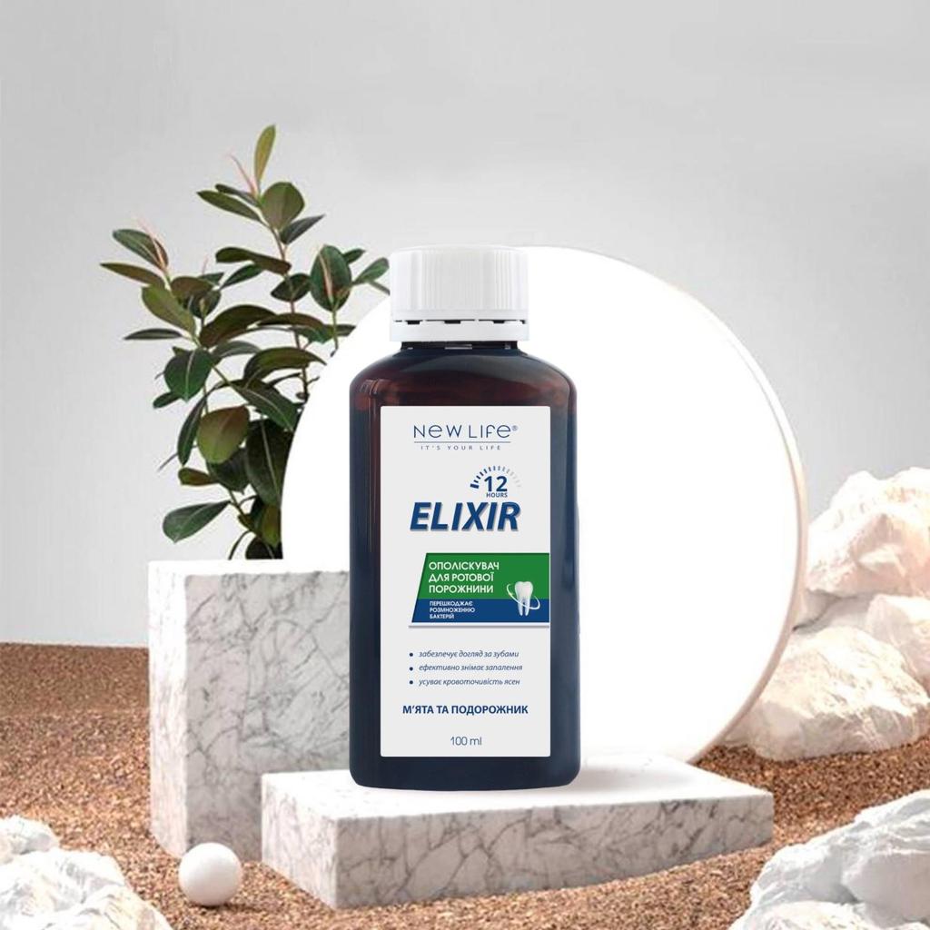 Mouthwash Elixir New Life Anti-inflammatory Effect, Natural Composition 100 Ml