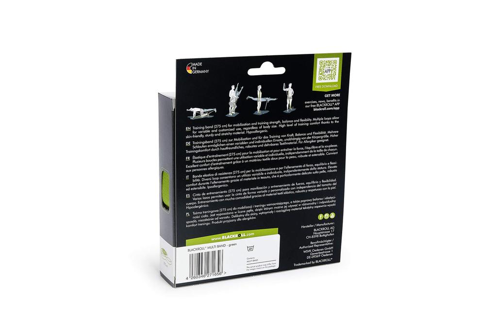 Blackroll Stretch Training Tube Made In Germany Multi-Band Green, (Authentic Product)