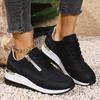 Fashion Lightweight Wedge Sports Shoes for Women 2025 Autumn Fashion Platform Sneakers Woman Non Slip Lace Up Comfortable Walking Shoes