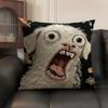 2D Scream Tiere Retro Kissenbezug Natürlicher Leinen Bio-Stoff Beidseitiger Druck Sofa Heimdekor Geschenk Kissenhülle