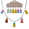 Set Collana e Orecchini Orsetto Colore Caramella - Gioielli Carini e Versatili per Donna