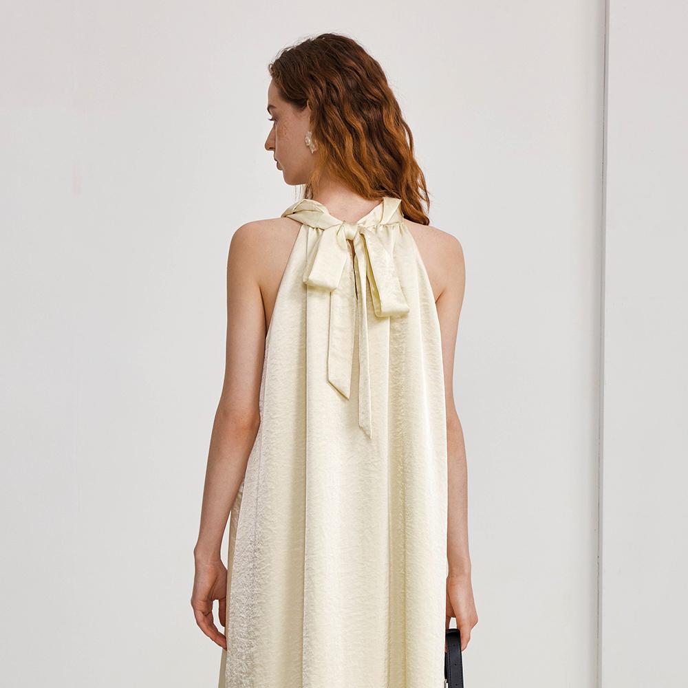 Waiwaiaiem Yy_French Sleeveless Halterneck Dress