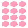 12Pcs Sound Absorption Board Hex Adhesive Acoustic Panels Wedges Wall Soundproof EnclosurePink