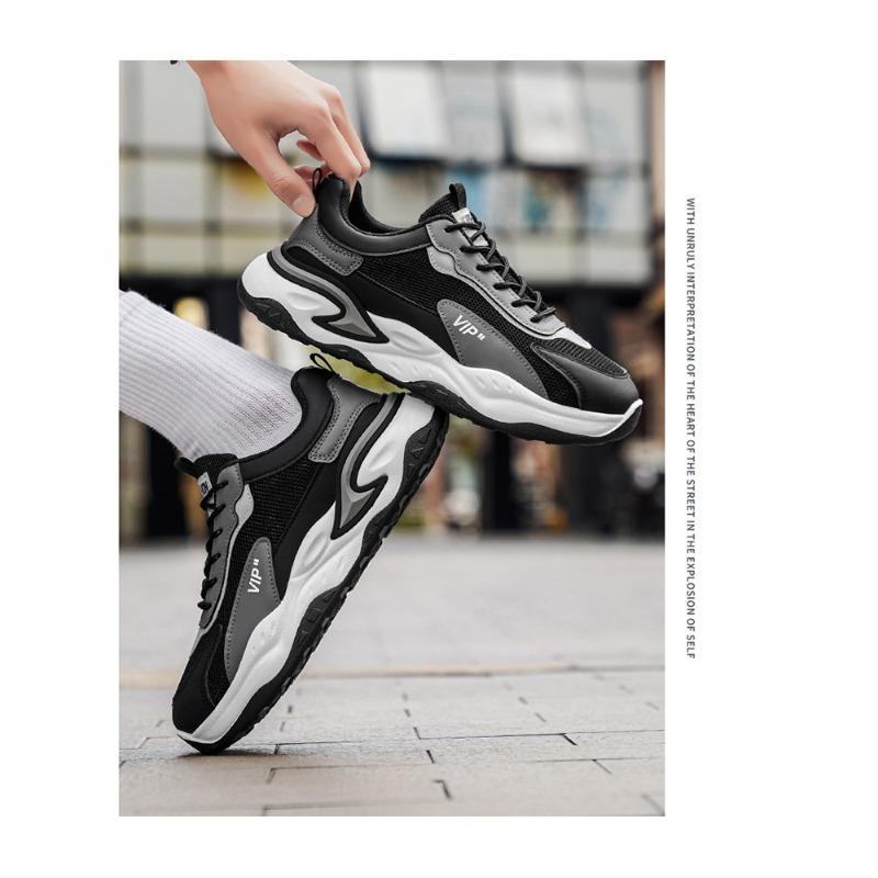 Men S Casual Breathable Mesh Running Sneakers Soft Sole Trendy Shoes