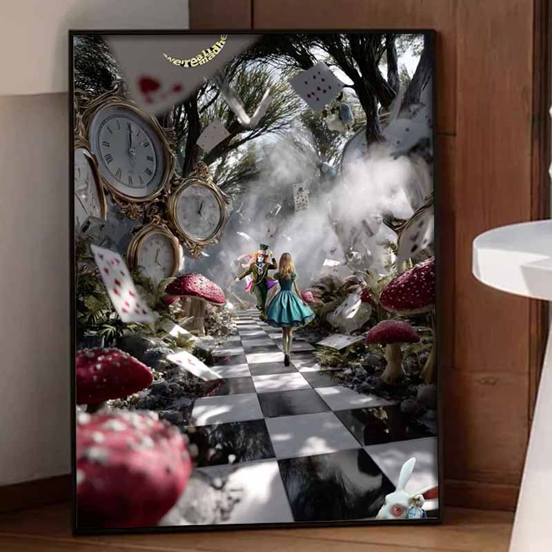Disney Diamond Painting Kit Alice In Wonderland Hand Embroidery 5D DIY Diamond Art Home Decor Creative Handicrafts Fantasy Wall Decor