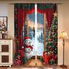 2 Pieces, Christmas Snowman Christmas Tree Curtains - Semi Blackout - Suitable for Living Room, Bedroom, Kitchen, Home Decoratio