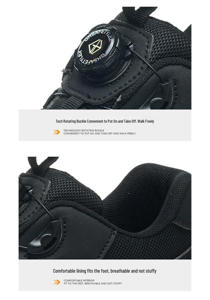2026 Men's Lightweight Breathable No-Tie Safety Work Shoes: Anti-Smash & Anti-Puncture