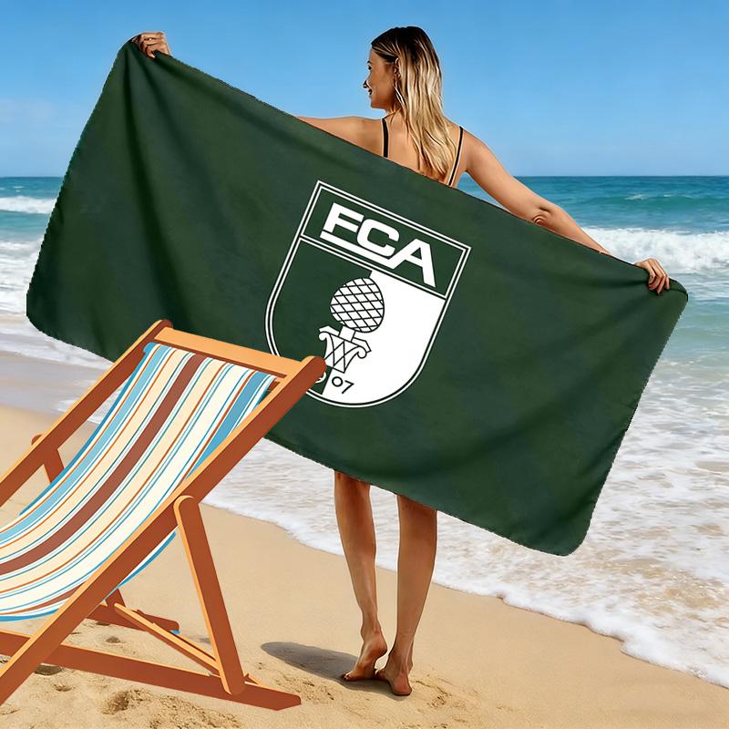 FC Augsburg Aufdruck Strandtuch, Großes Weiches Schnelltrocknendes Handtuch für Strand Camping Schwimmen