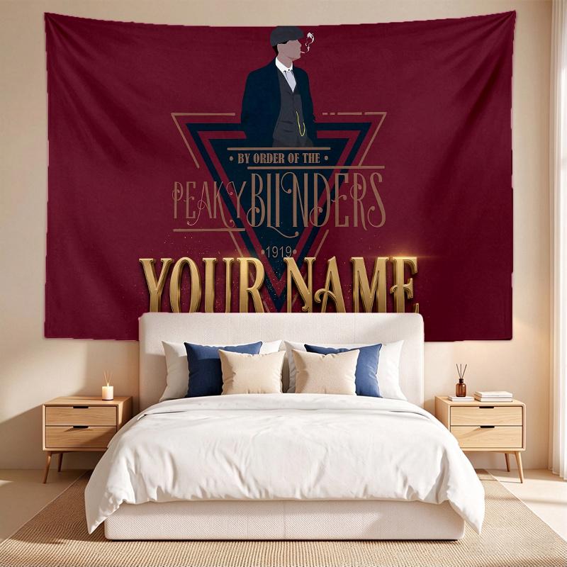 Peaky Blinderes (1) Custom Name Tapestry Wall Hanging Tapestry Wall Art Decor for Bedroom Living Room