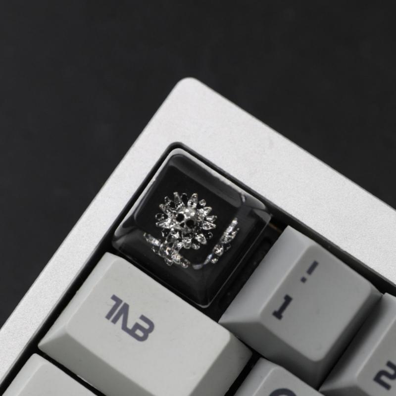 Artisans Dark Series Resins Keycaps With Glowing Effect AntiWear Key Top For Mechanical Keyboards
