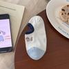 Summer Low-cut Short Socks for Women Featuring Cartoon Dog Design, Anti-slip, Invisible, Cotton, Sweat-absorbing and Breathable Socks