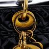 Dior Lady Dior Medium Handbag Canage Black Patent Leather Women Used