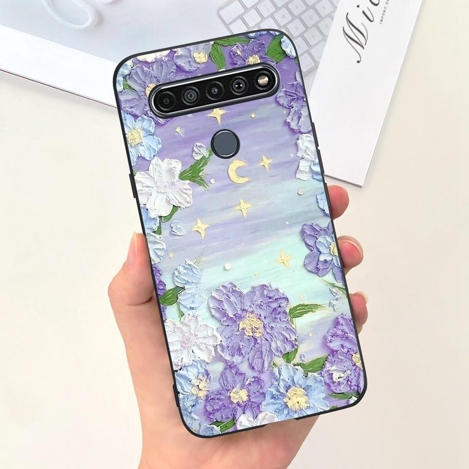 Para Funda LG K61 LMQ630EAW LM-Q630 Flor de Moda Suave Coque Fundas de Teléfono Para LG K61 2020 K 61 Cubierta Trasera de Silicona Para LGK61 Funda