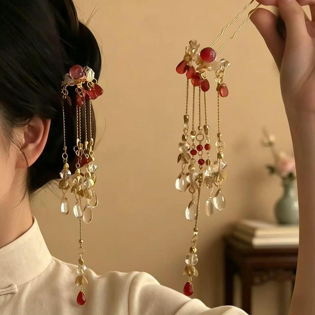 Sandalwood Women's Hairpin: Elegant Modern-Chinese Style Wooden Updo Stick