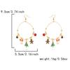 Shiny Christmas Earrings Drop Hoop For Women Santa Claus Xmas Tree Snowman Elk Snowflake Long Tassel Dangle Earrings Party Gift
