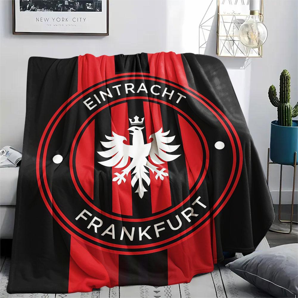 1PC Eintracht Frankfurt Patterned Flannel Blanket Suitable For All Seasons for Home Decor Warmth and Comfort Gifts Holiday Present
