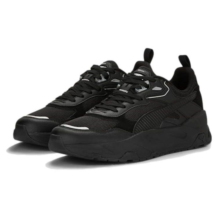 Puma Unisex Trinity Low-Top Lifestyle Sneaker Black Black Silver 389289-03