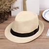 Children Kids Summer Beach Straw Hat Jazz Panama Breathable Hat Large Brim Outdoor Breathable Hats Girls Boy Sunhat