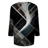 Trendy Vintage 3/4 Sleeve Top For Women,Ladies Casual Three Quarter Sleeve Round Collar Printed T-Shirt Blouse